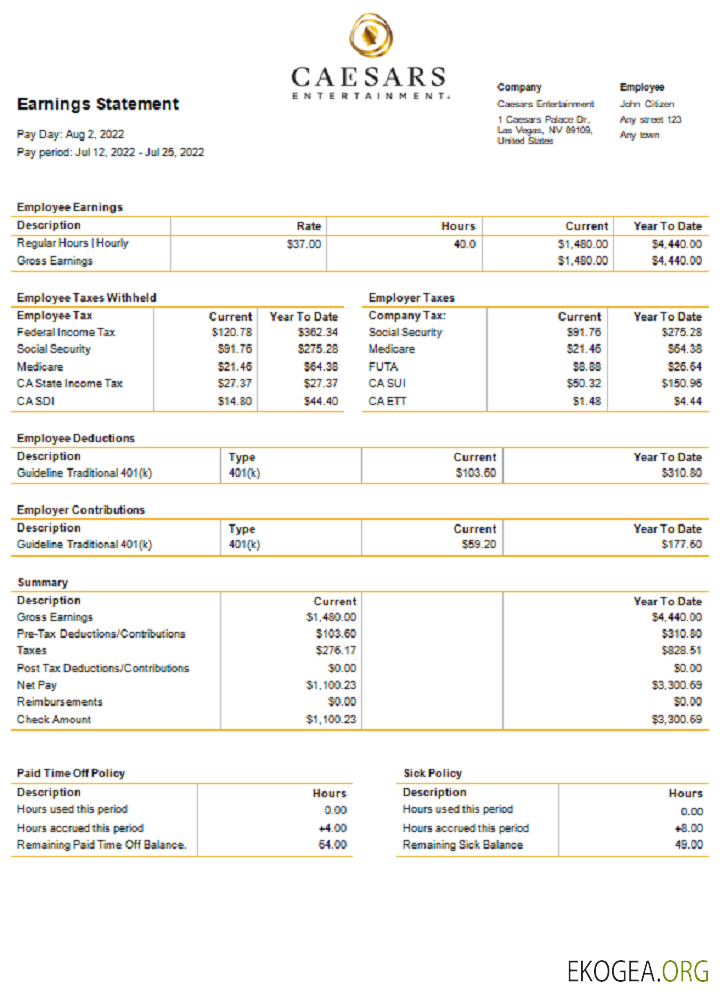 Société de casino et de villégiature USA Caesars Entertainment